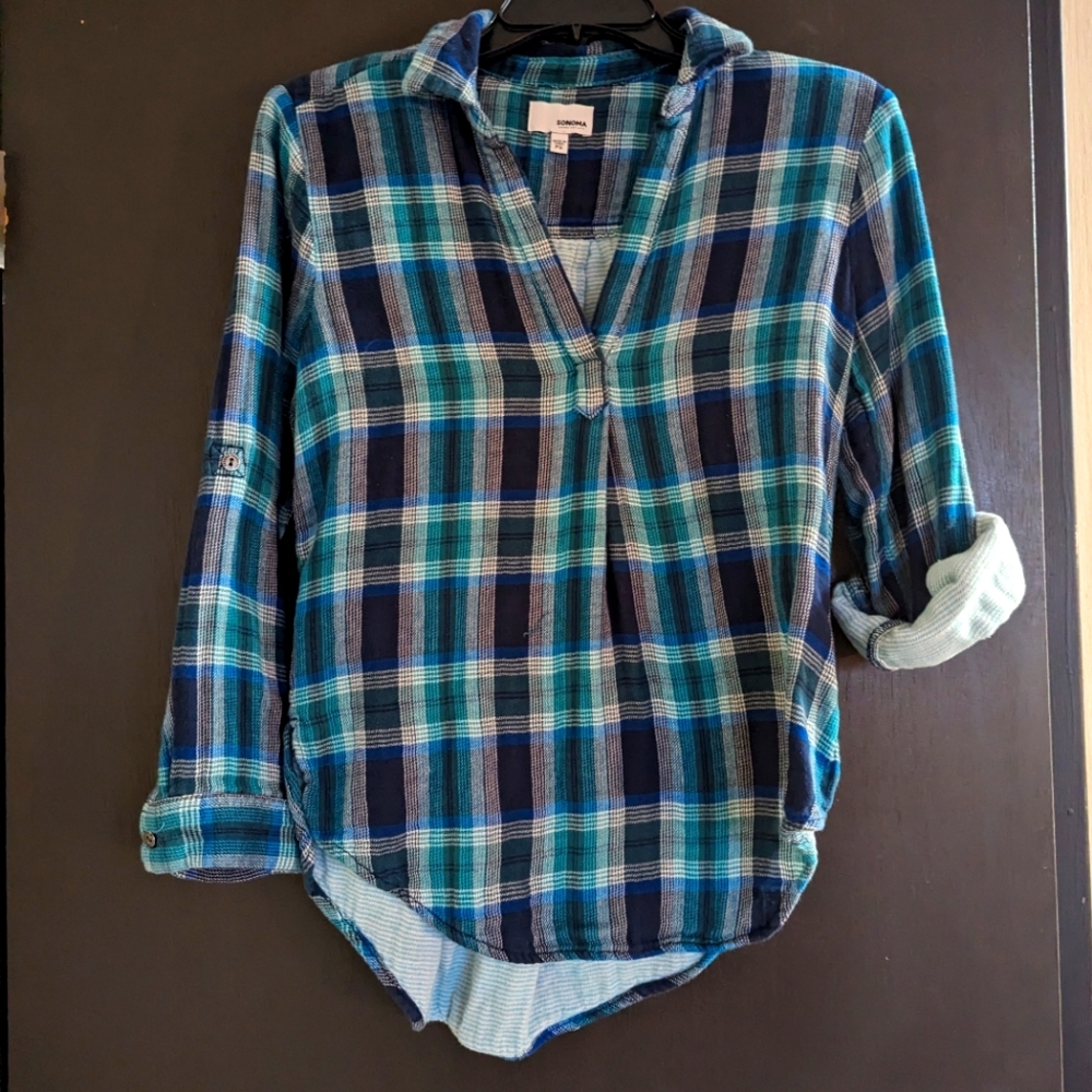 Sonoma Plaid Sweatshirt
